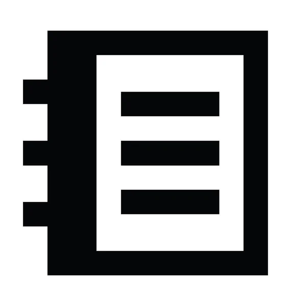 Notebook Vector Icon — Stock Vector