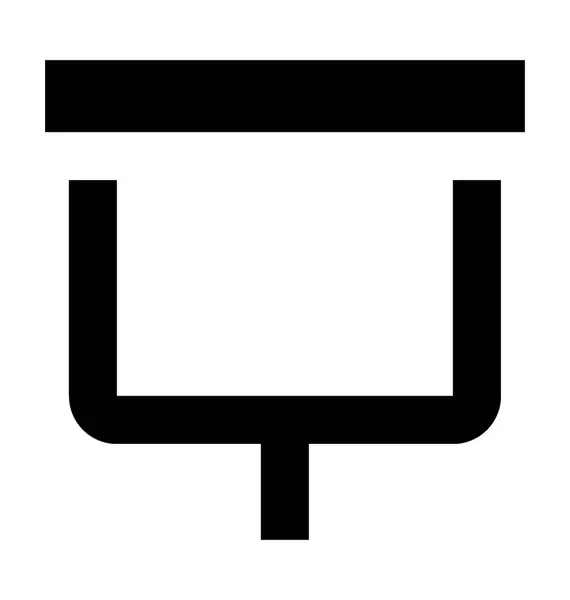 Projektionsfläche Vektor-Symbol — Stockvektor
