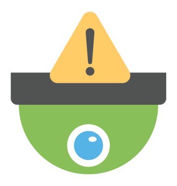  Güvenlik uyarı düz simgesi 