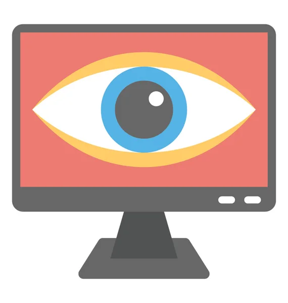 Surveillance Icône plate — Image vectorielle