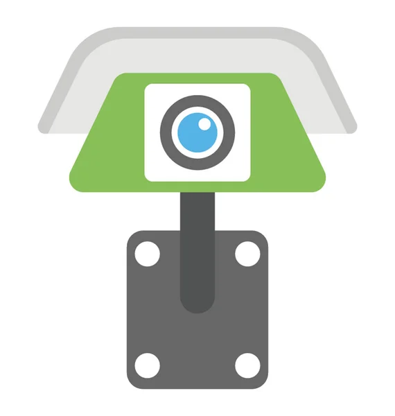 CCTV platt ikon — Stock vektor