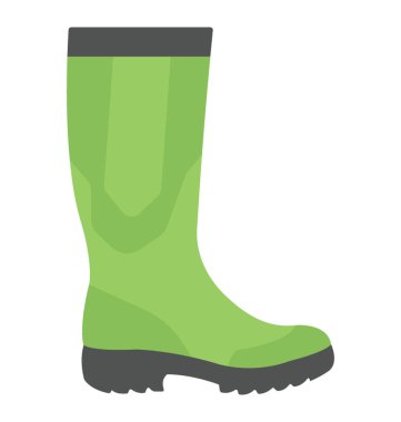  Gumboot düz simgesi