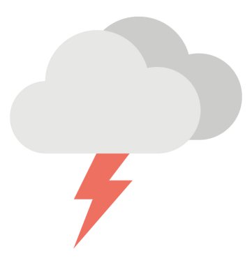  Fırtına düz simgesi