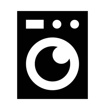  Çamaşır makinesi vektör simgesi