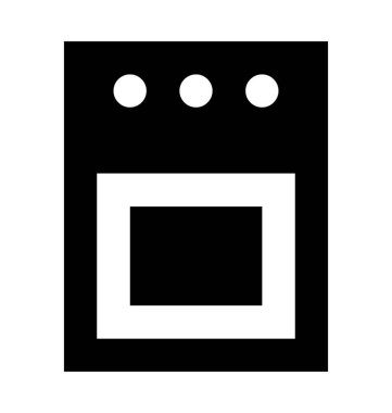  Pişirme aralığı vektör simgesi