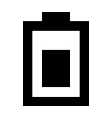  Yarım pil vektör simgesi