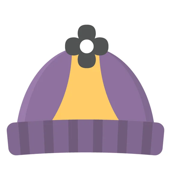 Καπέλο beanie επίπεδη εικονίδιο — Διανυσματικό Αρχείο