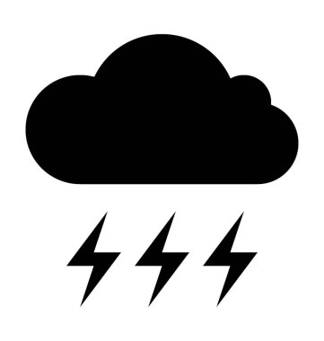  Bulut yıldırım vektör simgesi