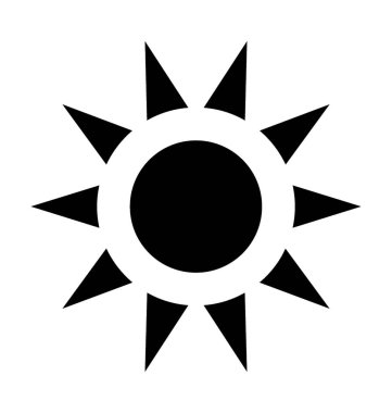  Güneş vektör simgesi 