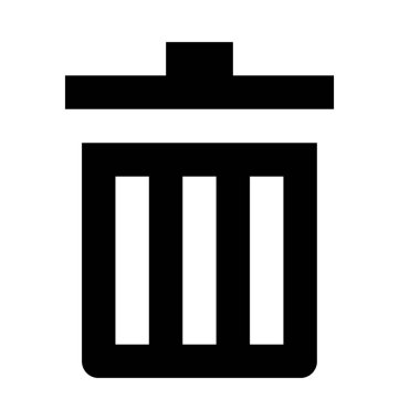  Çöp Kovası vektör simgesi 