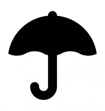  şemsiye vektör simgesi