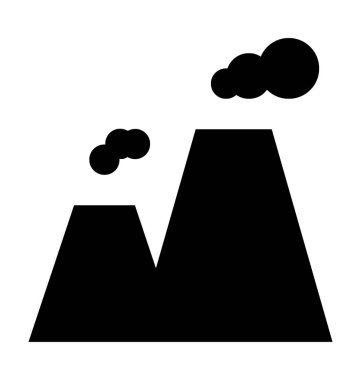  Nükleer santral vektör simgesi