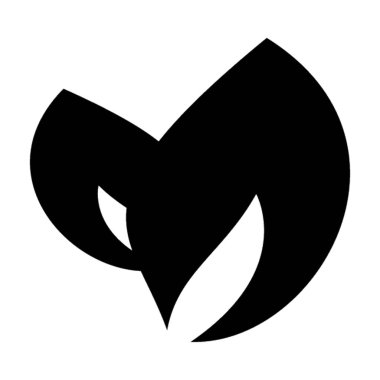  İki yaprak vektör simgesi 