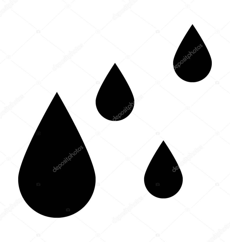  Raindrops Vector Icon
