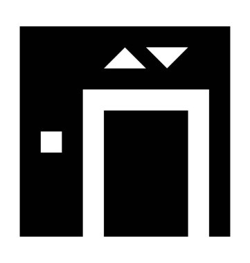  Asansör vektör simgesi