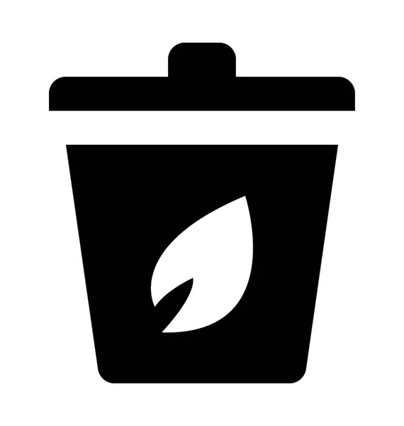 Recycle Bin Vector Icon — Stock Vector