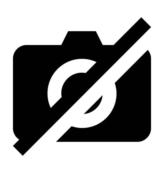 No Camera Vector Icon — Stock Vector