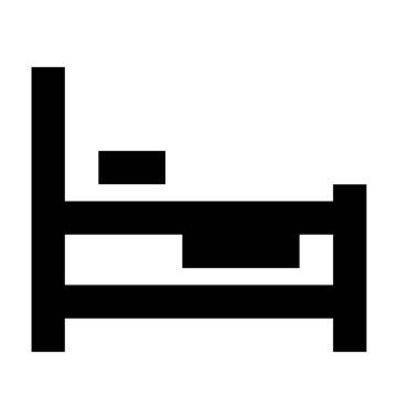  Yatak vektör simgesi