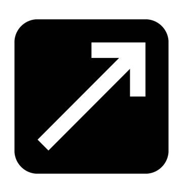  Yukarı sağ ok vektör simgesi