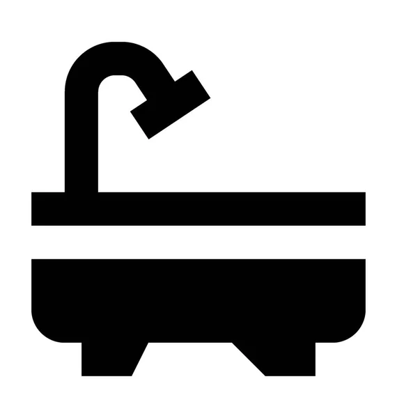 Badewannen-Vektorsymbol — Stockvektor