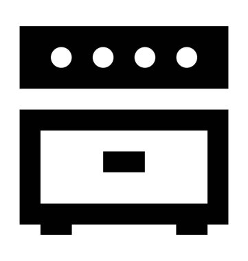  Pişirme aralığı vektör simgesi