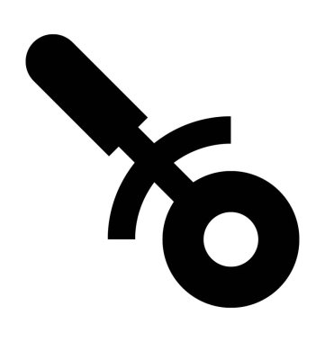  Pizza kesici vektör simgesi