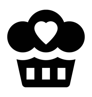  cupcake vektör simgesi