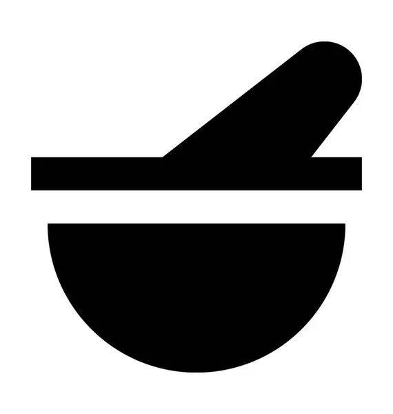 Mörser-Stößel-Vektorsymbol — Stockvektor