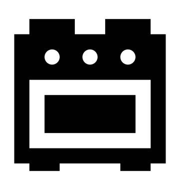  Pişirme aralığı vektör simgesi