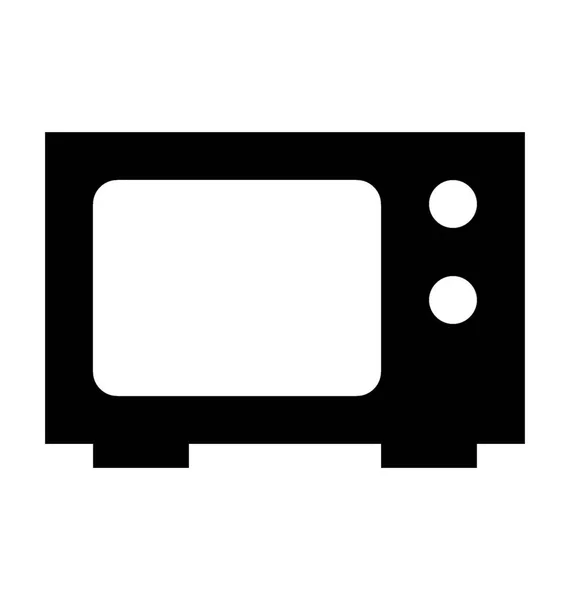 Microwave Oven Vector Icon — Stock Vector