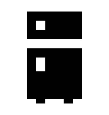  Buzdolabı vektör simgesi