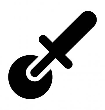  Pizza kesici vektör simgesi