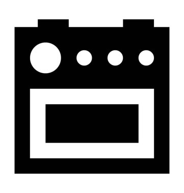  Pişirme aralığı vektör simgesi