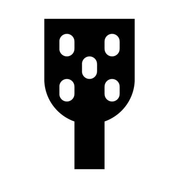  Oluklu Spatula vektör simgesi