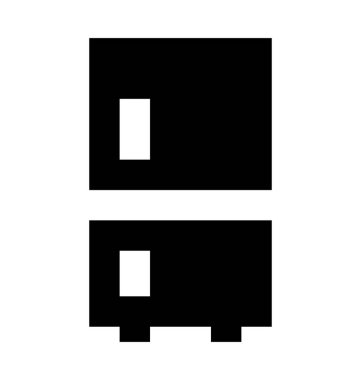  Buzdolabı vektör simgesi