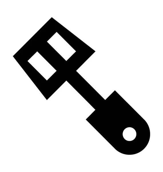 Štěrbinová špachtle vektorové ikony — Stockový vektor