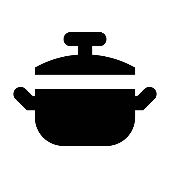 Cocina olla vector icono — Vector de stock