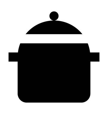  pişirme tencere vektör simgesi