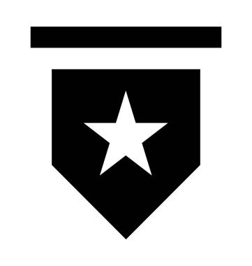  Yıldız kalkan vektör simgesi 