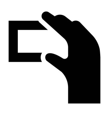  Boş bir kartı tutan el. 