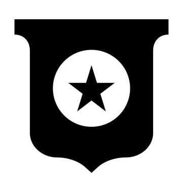  Yıldız kalkan vektör simgesi 