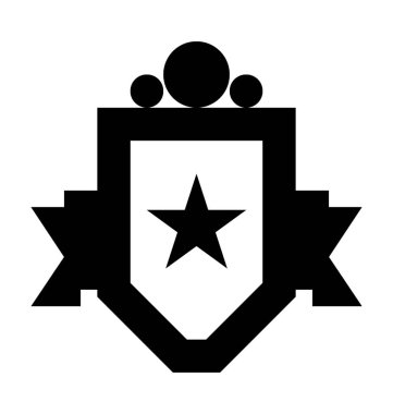  Yıldız kalkan vektör simgesi 
