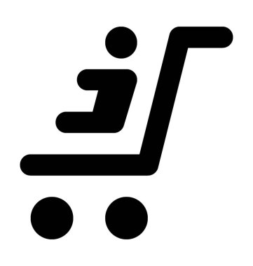  Bebek arabası vektör simgesi 