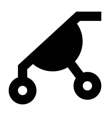  Bebek arabası vektör simgesi 