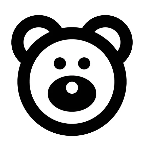 Плюшевий ведмідь ведмідь вектор значок — стоковий вектор
