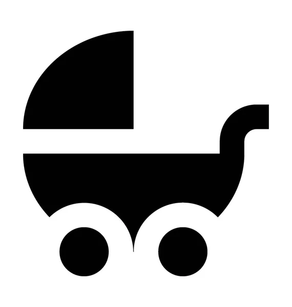 Bebek arabası vektör simgesi — Stok Vektör