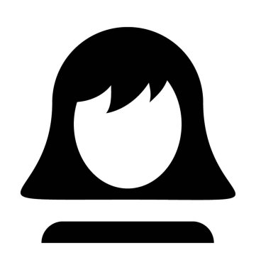  Kız yüz vektör simgesi 