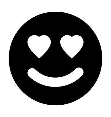  Aşk Smiley vektör simgesi