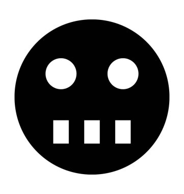  Suskun ifade vektör simgesi