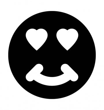  Aşk Smiley vektör simgesi
